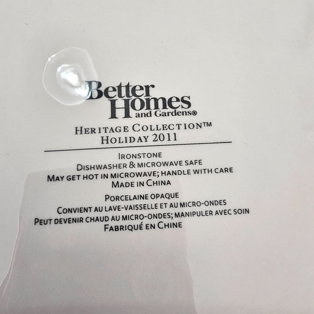 3 Better Homes Heritage Salad Plate 8.5" stoneware dishwasher microwave safe - Picture 6 of 8
